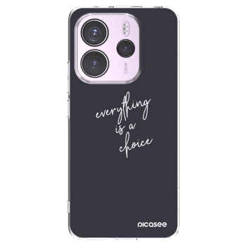Picasee silikonska prozirna maskica za Xiaomi Redmi Note 14 4G - Everything is a choice
