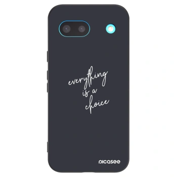 Picasee crna silikonska maskica za Google Pixel 8a - Everything is a choice
