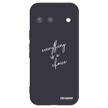 Picasee crna silikonska maskica za Google Pixel 9 - Everything is a choice