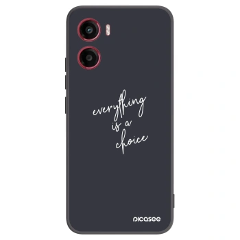 Picasee crna silikonska maskica za Motorola Moto G05 - Everything is a choice