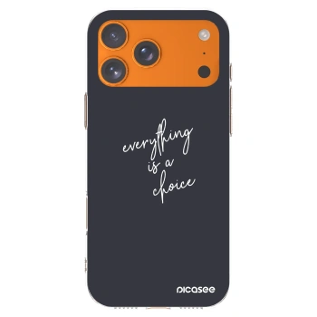 Picasee silikonska prozirna maskica za Apple iPhone 17 Pro Max - Everything is a choice