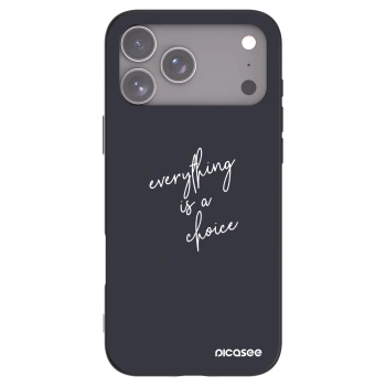 Picasee crna silikonska maskica za Apple iPhone 17 Pro Max - Everything is a choice