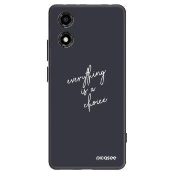 Picasee crna silikonska maskica za Motorola Moto E14 - Everything is a choice