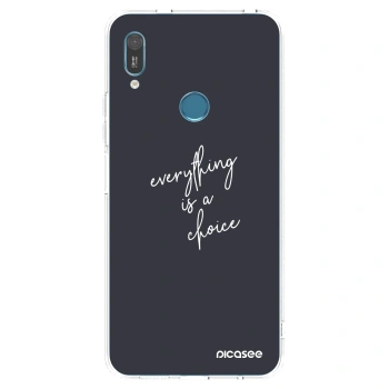 Picasee silikonska prozirna maskica za Huawei Y6 2019 - Everything is a choice