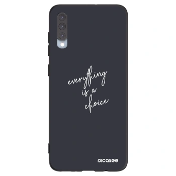 Picasee crna silikonska maskica za Samsung Galaxy A70 A705F - Everything is a choice