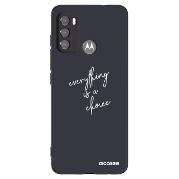 Picasee crna silikonska maskica za Motorola Edge 60 5G - Everything is a choice