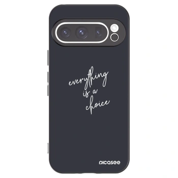 Picasee crna silikonska maskica za Google Pixel 9 Pro XL - Everything is a choice