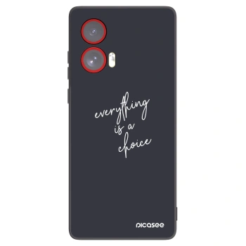 Picasee crna silikonska maskica za Motorola Edge 50 Fusion - Everything is a choice