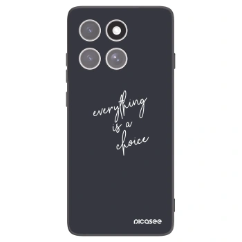 Picasee crna silikonska maskica za Motorola Edge 60 Fusion - Everything is a choice