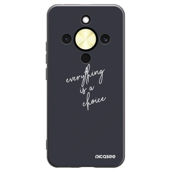 Picasee crna silikonska maskica za Honor Magic8 Lite 5G - Everything is a choice