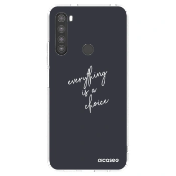 Picasee silikonska prozirna maskica za Xiaomi Redmi Note 8 - Everything is a choice