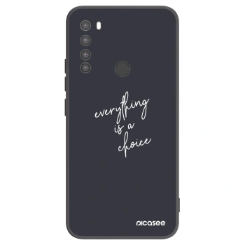 Picasee crna silikonska maskica za Xiaomi Redmi Note 8 - Everything is a choice