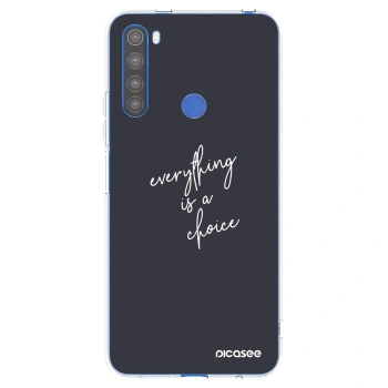 Picasee silikonska prozirna maskica za Xiaomi Redmi Note 8T - Everything is a choice