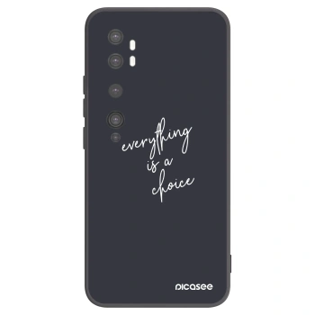 Picasee crna silikonska maskica za Xiaomi Mi Note 10 (Pro) - Everything is a choice