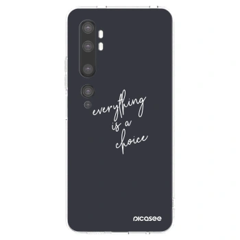 Picasee silikonska prozirna maskica za Xiaomi Mi Note 10 (Pro) - Everything is a choice
