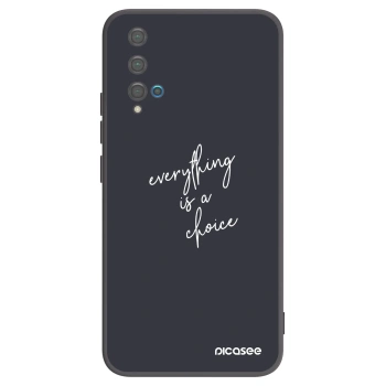Picasee crna silikonska maskica za Huawei Nova 5T - Everything is a choice