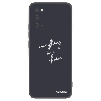 Picasee crna silikonska maskica za Samsung Galaxy S20 G980F - Everything is a choice