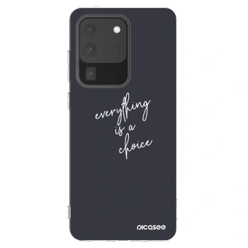 Picasee silikonska prozirna maskica za Samsung Galaxy S20 Ultra 5G G988F - Everything is a choice