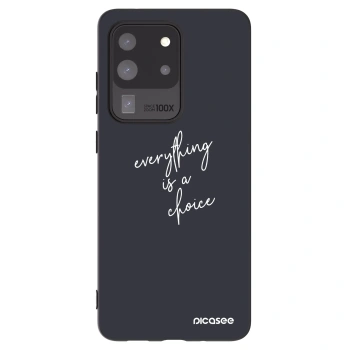 Picasee crna silikonska maskica za Samsung Galaxy S20 Ultra 5G G988F - Everything is a choice