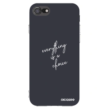 Picasee silikonska prozirna maskica za Apple iPhone SE 2020 - Everything is a choice