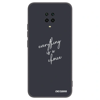 Picasee crna silikonska maskica za Xiaomi Redmi Note 9S - Everything is a choice
