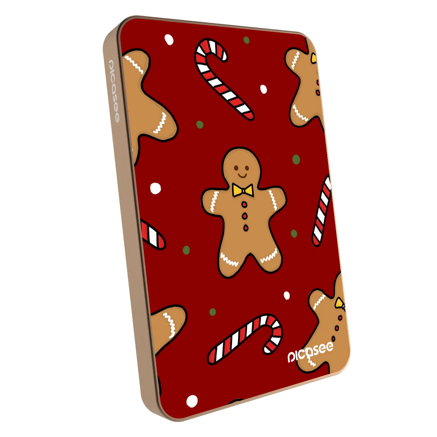Picasee Prijenosni punjač s MagSafe 5 000 mAh Zlatni - Gingerbread 2