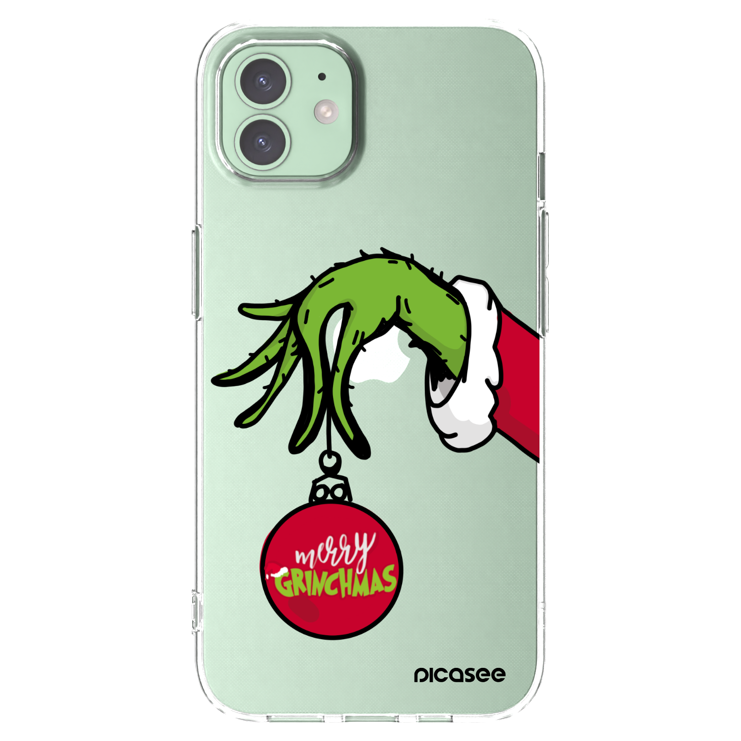 Picasee silikonska prozirna maskica za Apple iPhone 12 Pro - Grinch