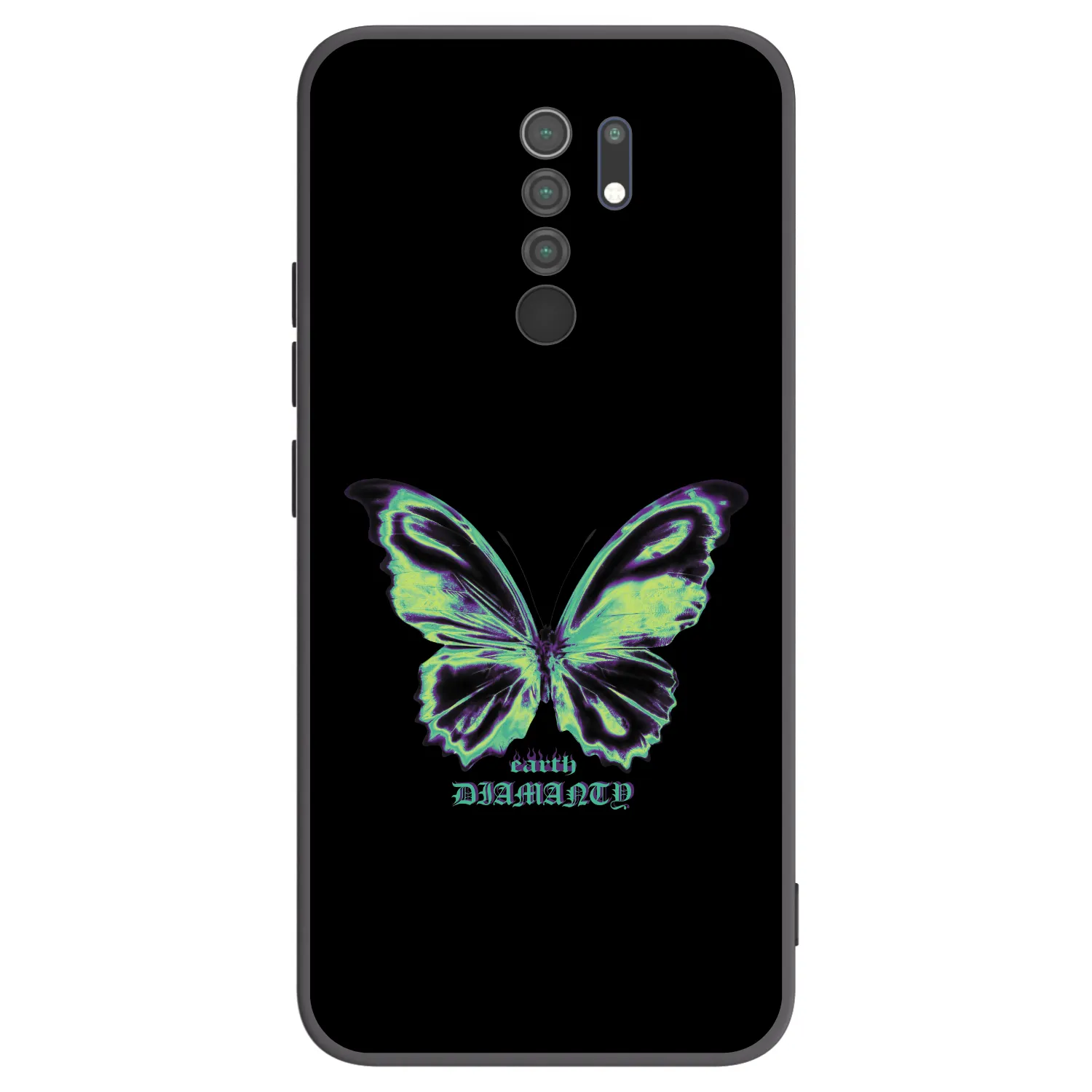 Picasee crna silikonska maskica za Xiaomi Redmi 9 - Diamanty Blue