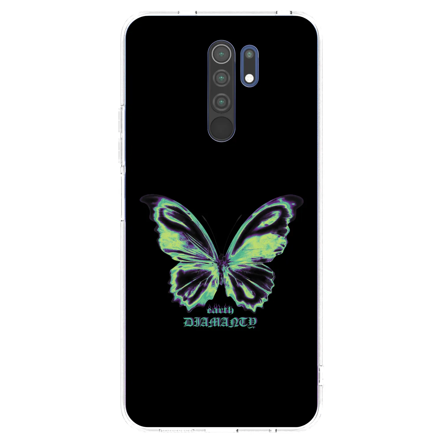 Picasee silikonska prozirna maskica za Xiaomi Redmi 9 - Diamanty Blue