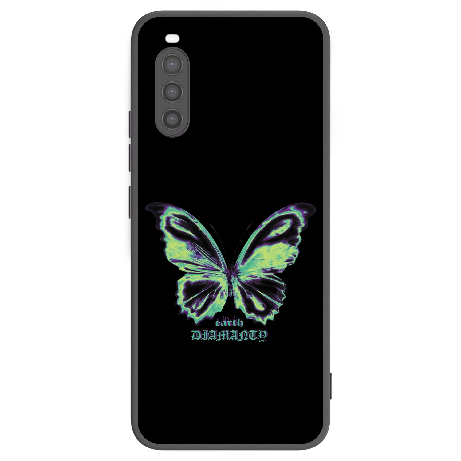 Picasee crna silikonska maskica za Sony Xperia 10 II - Diamanty Blue