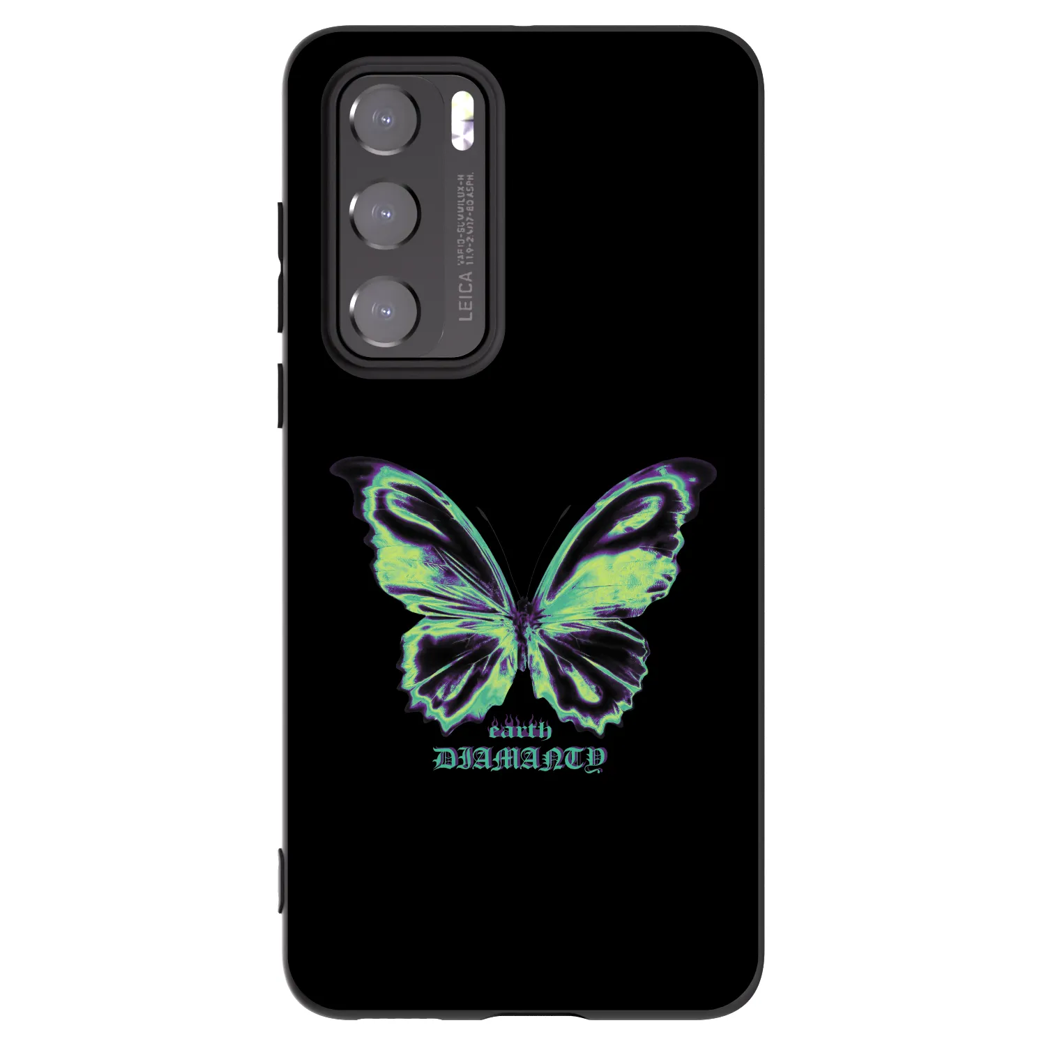 Picasee crna silikonska maskica za Huawei P40 - Diamanty Blue