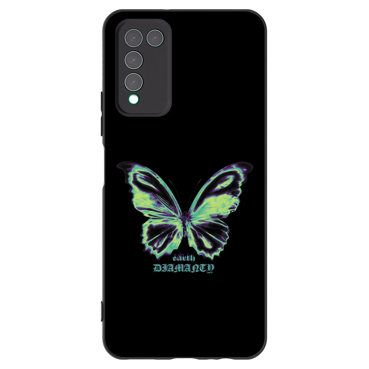 Picasee crna silikonska maskica za Honor 10X Lite - Diamanty Blue