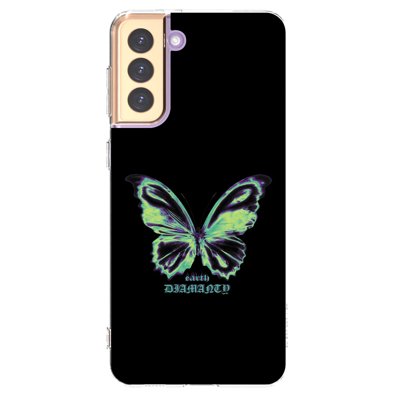 Picasee silikonska prozirna maskica za Samsung Galaxy S21+ 5G G996F - Diamanty Blue