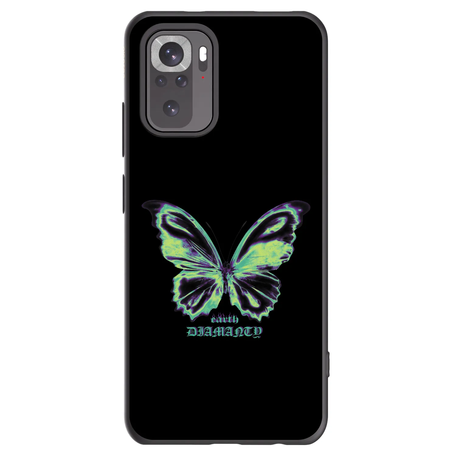 Picasee crna silikonska maskica za Xiaomi Redmi Note 10 - Diamanty Blue