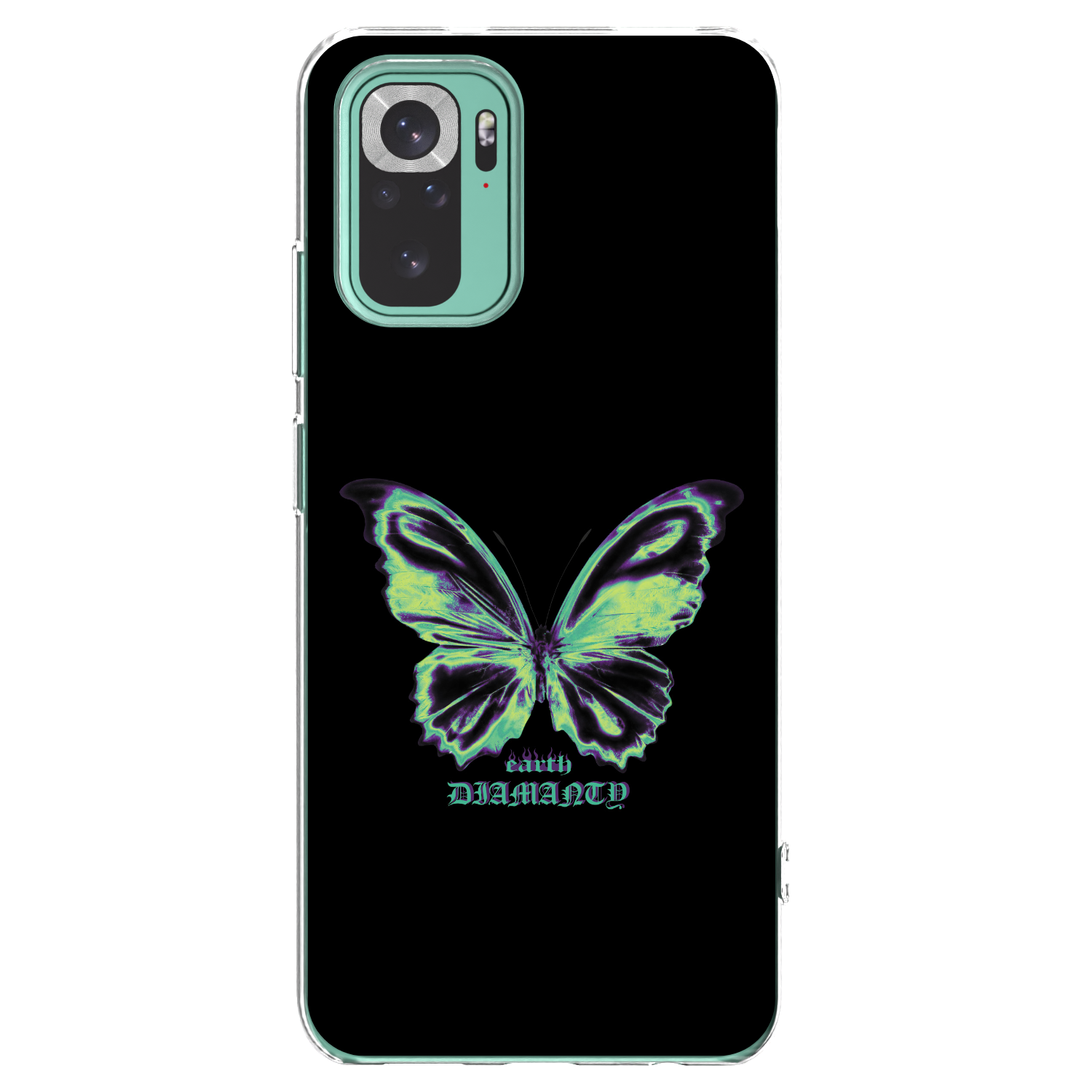 Picasee silikonska prozirna maskica za Xiaomi Redmi Note 10 Pro - Diamanty Blue