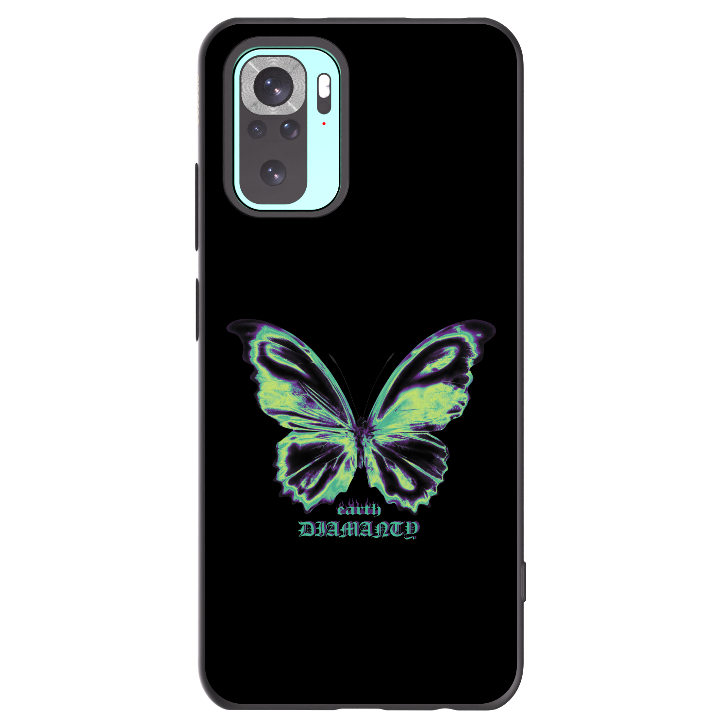 Picasee crna silikonska maskica za Xiaomi Redmi Note 10 Pro - Diamanty Blue