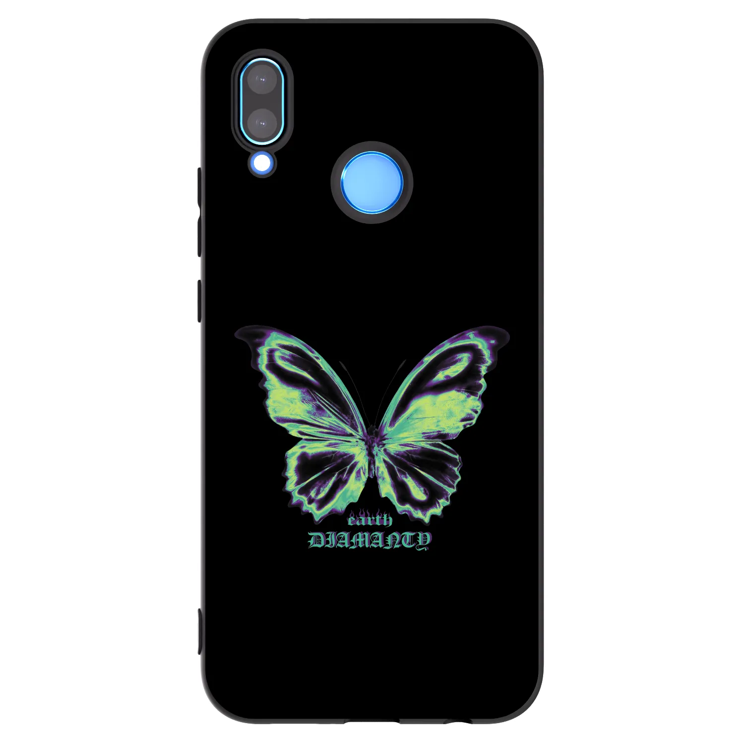 Picasee crna silikonska maskica za Huawei P20 Lite - Diamanty Blue