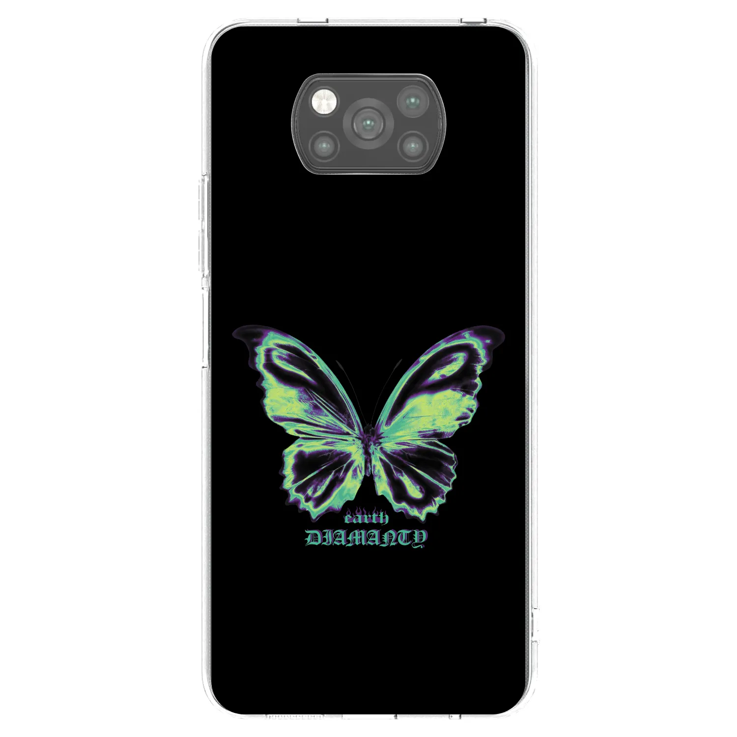 Picasee crna silikonska maskica za Xiaomi Poco X3 Pro - Diamanty Blue