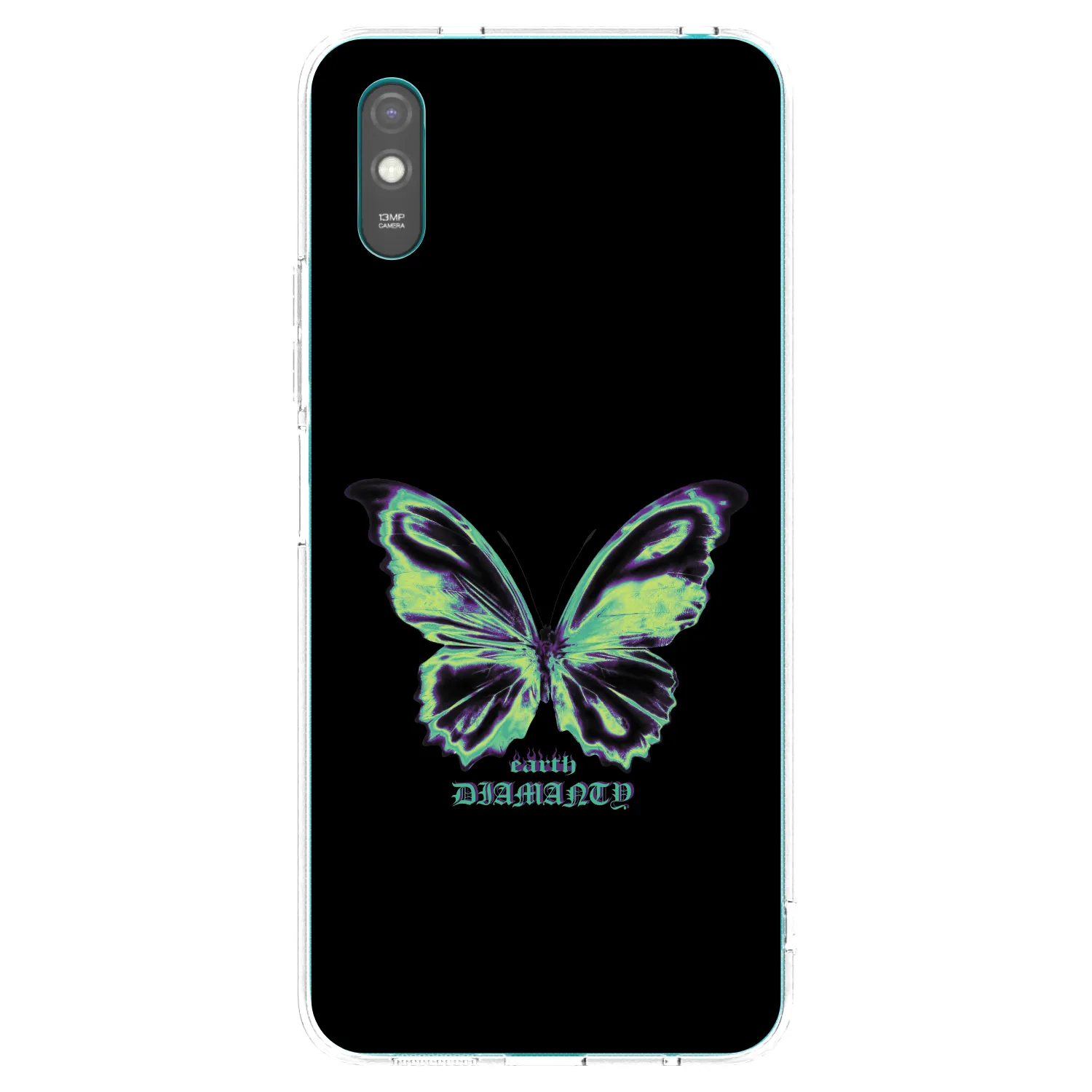 Picasee silikonska prozirna maskica za Xiaomi Redmi 9AT - Diamanty Blue