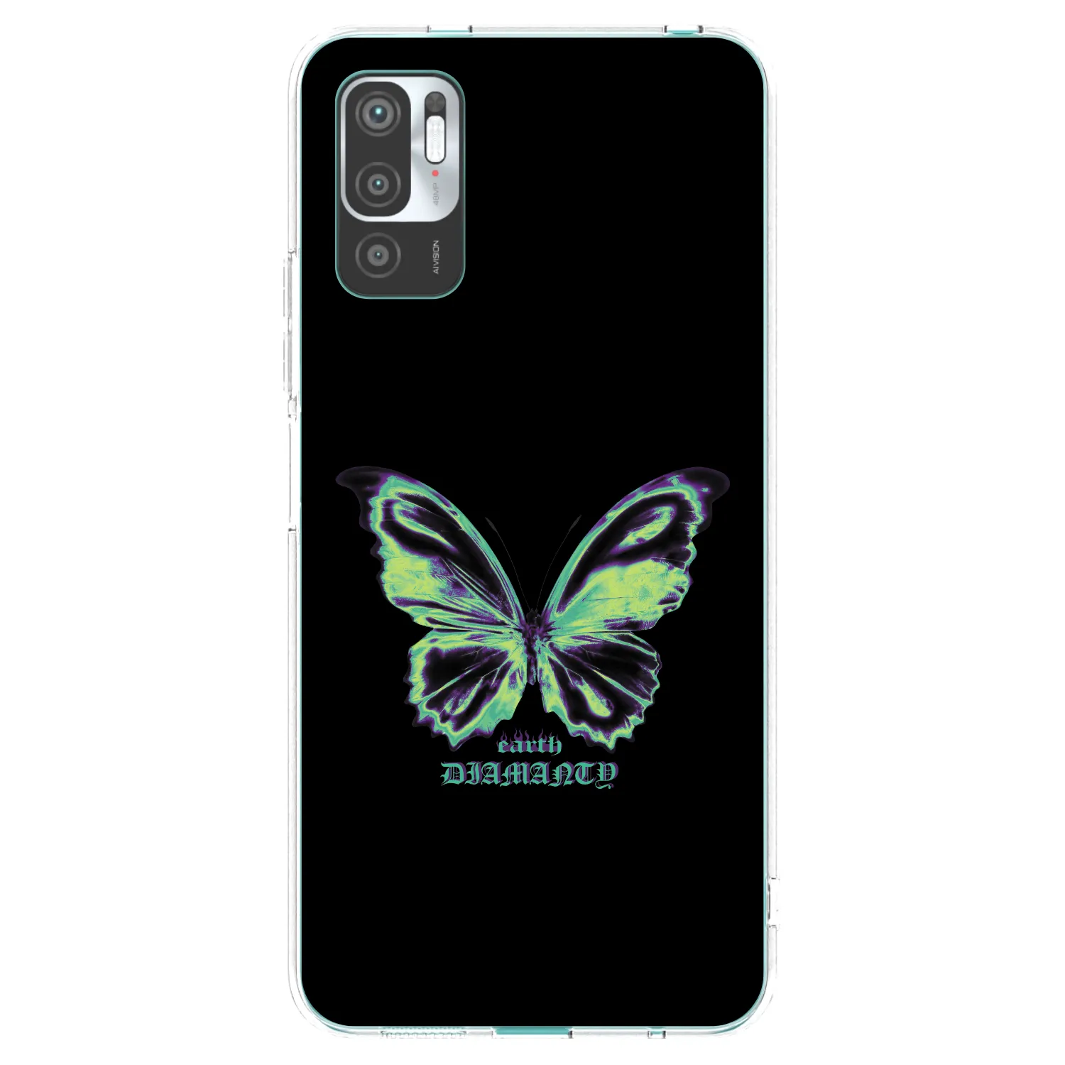 Picasee silikonska prozirna maskica za Xiaomi Redmi Note 10 5G - Diamanty Blue