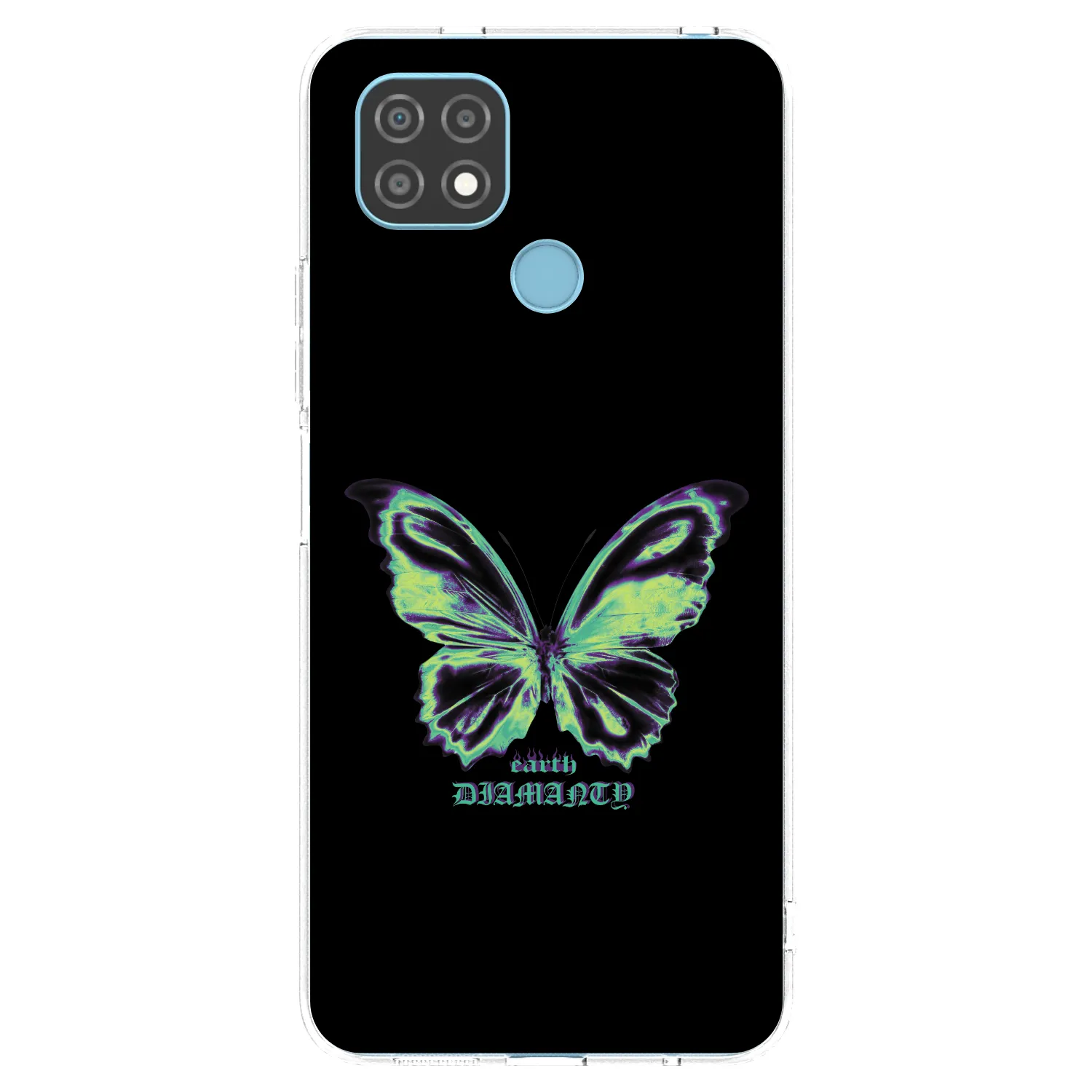 Picasee silikonska prozirna maskica za Realme C21 - Diamanty Blue