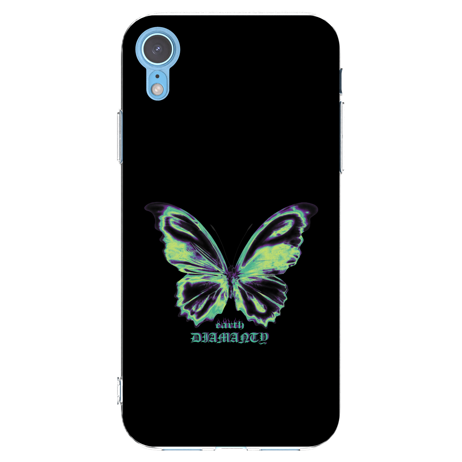 Picasee silikonska prozirna maskica za Apple iPhone XR - Diamanty Blue