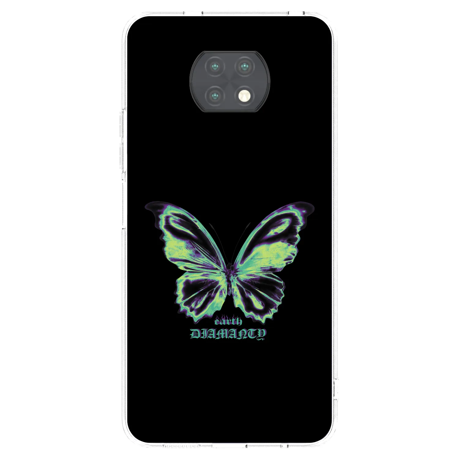 Picasee silikonska prozirna maskica za Xiaomi Redmi Note 9T - Diamanty Blue