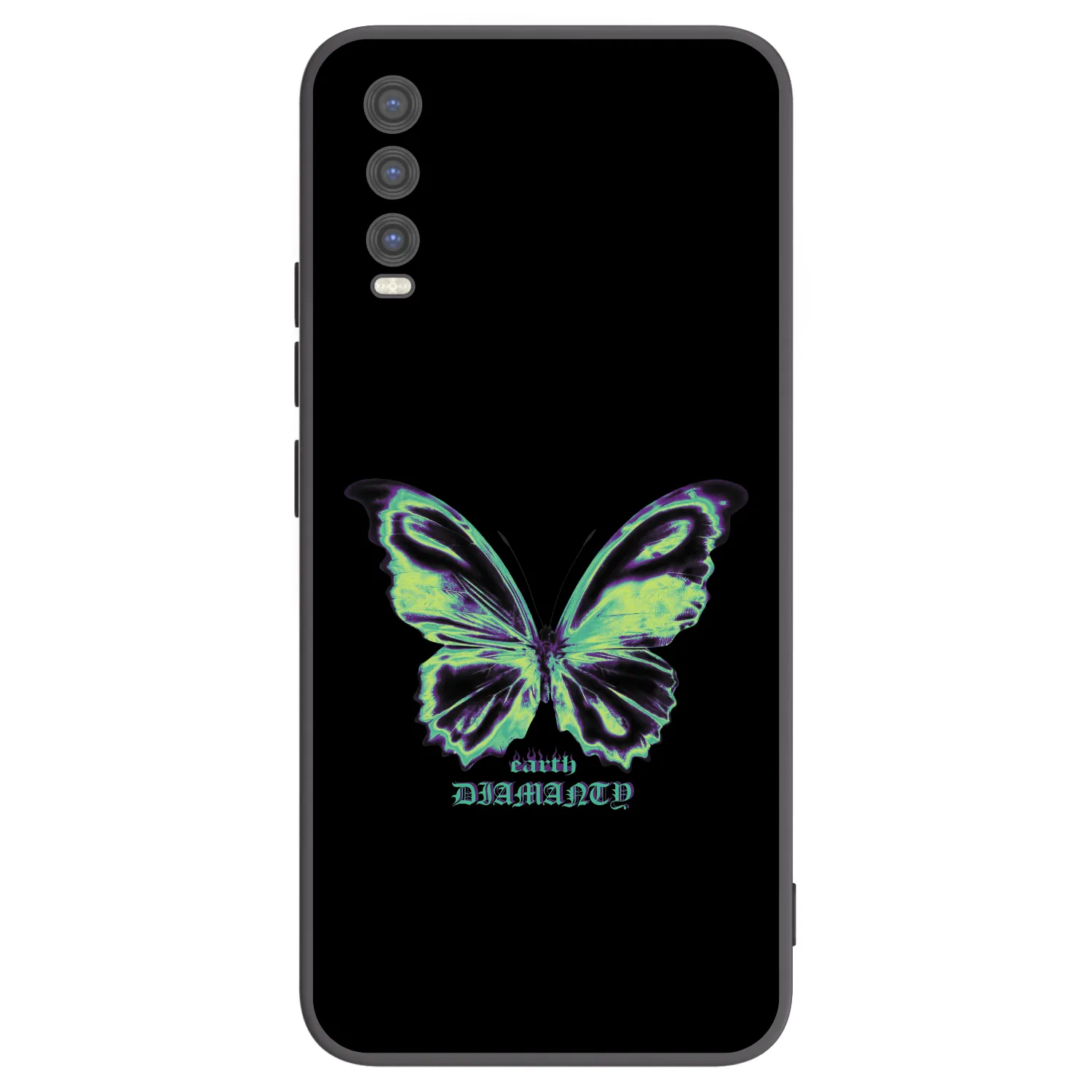 Picasee crna silikonska maskica za Vivo Y20s - Diamanty Blue