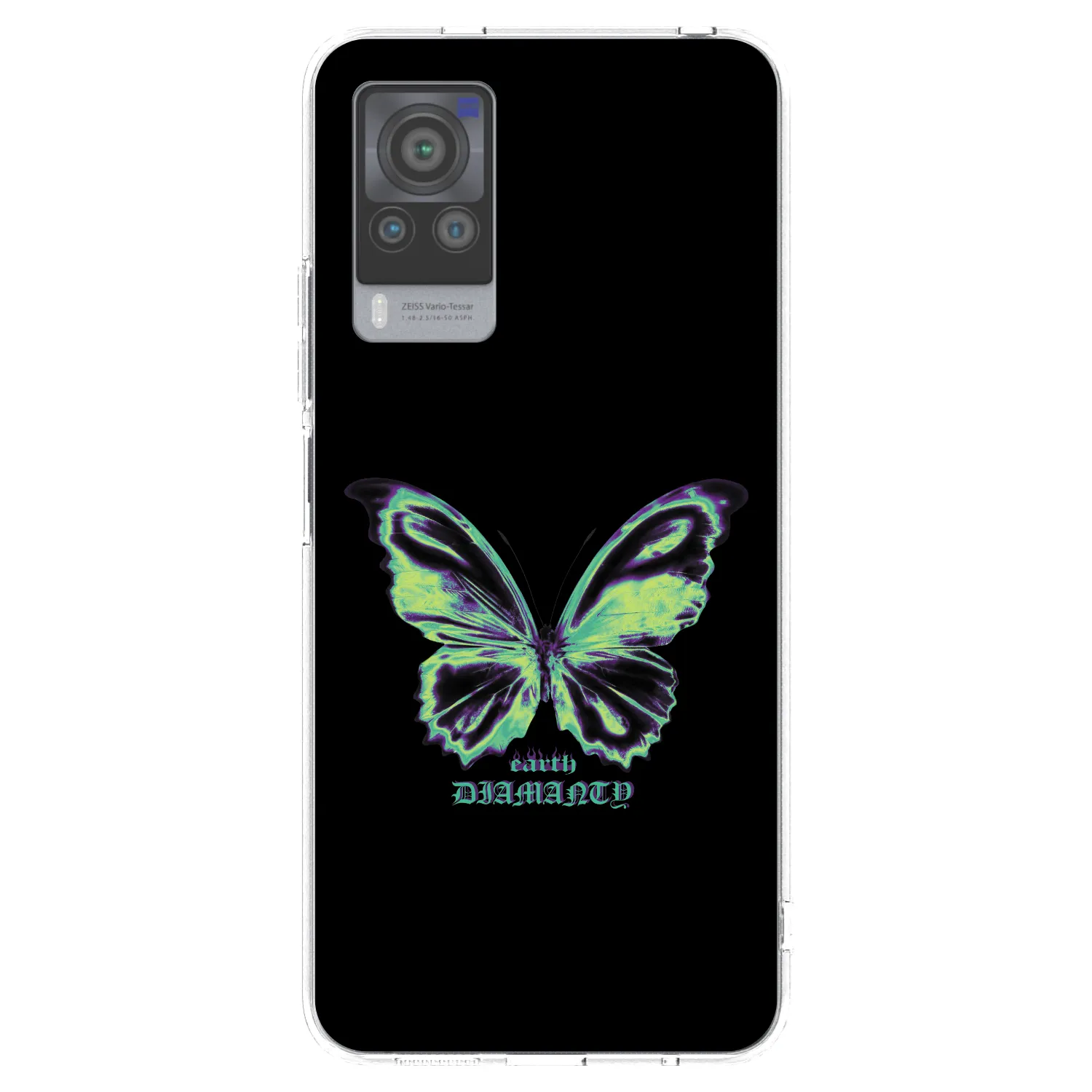 Picasee silikonska prozirna maskica za Vivo X60 Pro 5G - Diamanty Blue
