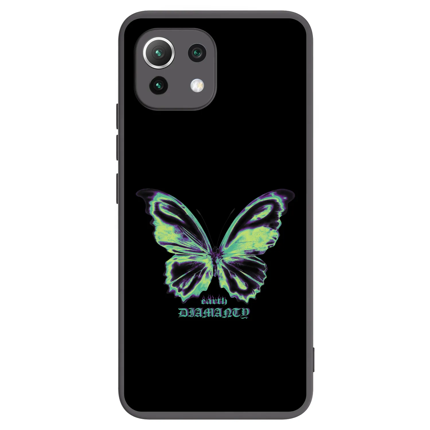 Picasee crna silikonska maskica za Xiaomi 11 Lite 5G NE - Diamanty Blue