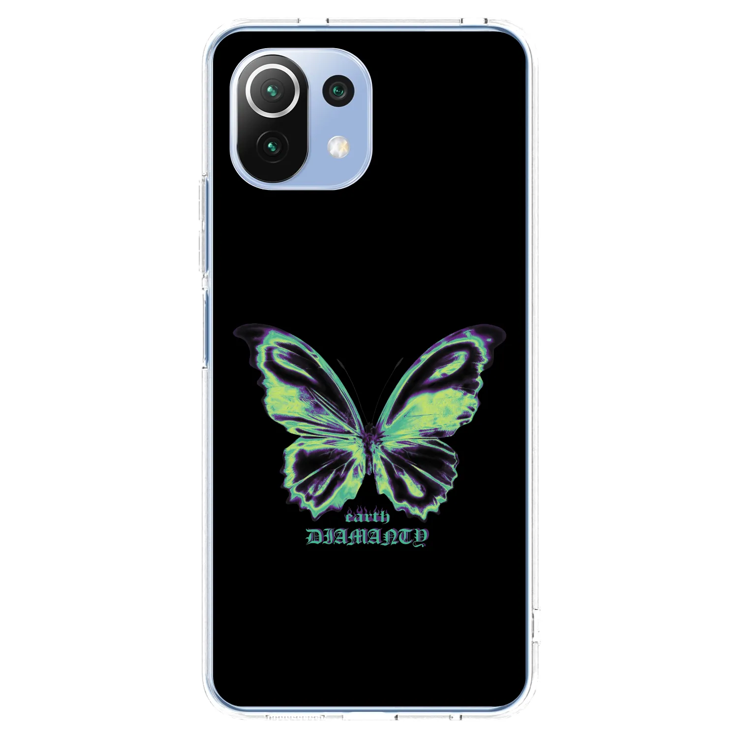 Picasee silikonska prozirna maskica za Xiaomi 11 Lite 5G NE - Diamanty Blue