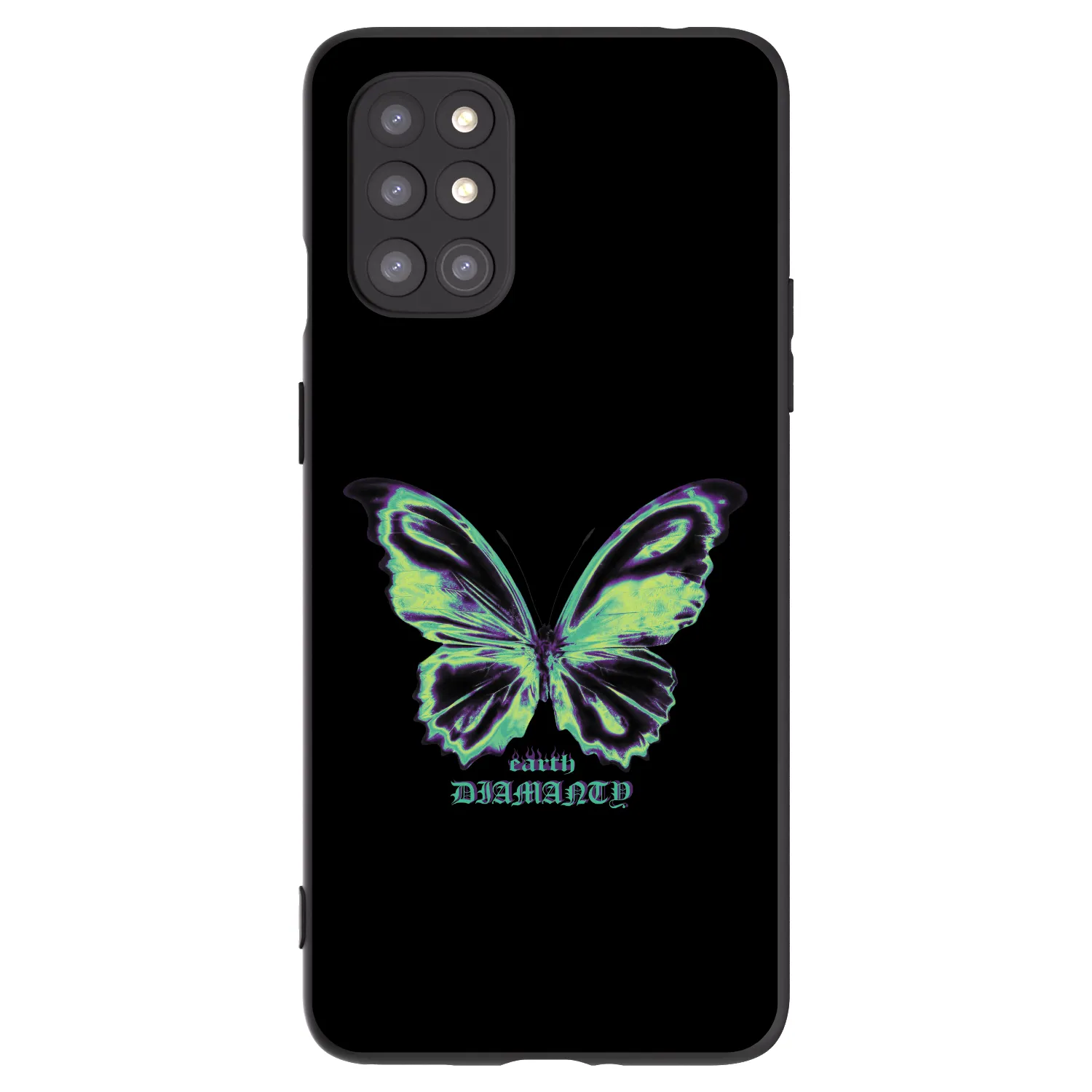 Picasee crna silikonska maskica za OnePlus 8T - Diamanty Blue