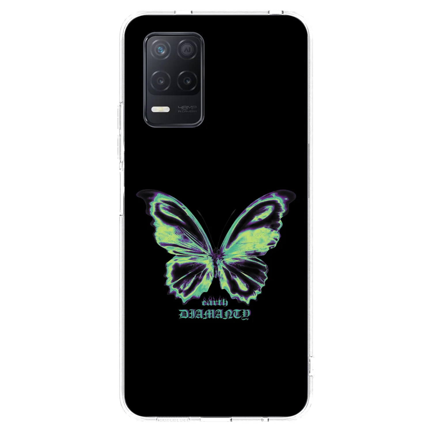 Picasee silikonska prozirna maskica za Realme 8 5G - Diamanty Blue