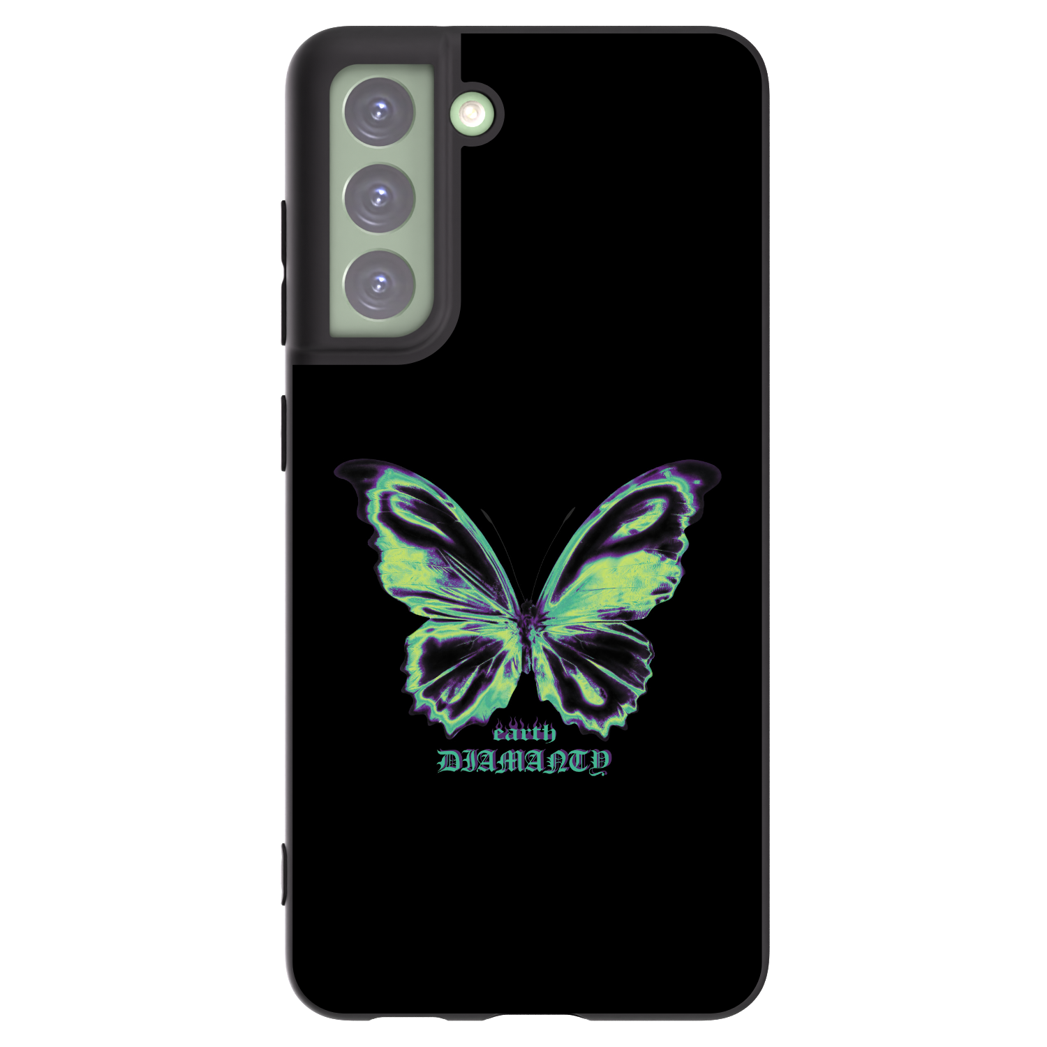 Picasee crna silikonska maskica za Samsung Galaxy S21 FE 5G - Diamanty Blue